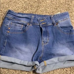 Blue jean shorts